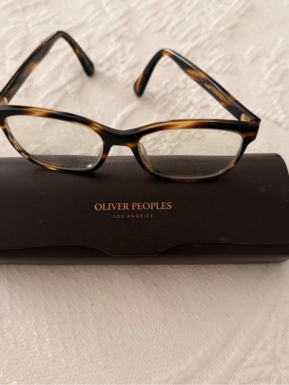 Oliver Peoples Follies OV 5194 5116 140 Brown Tortoise Shell Rectangle Glasses